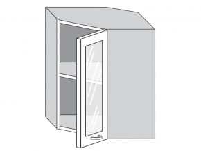 1.60.3у Шкаф настенный (h=720) угловой на 600мм со стекл. дверцей в Ревде - revda.magazinmebel.ru | фото