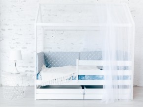 Детская кровать Домик Эко с ящиками белый в Ревде - revda.magazinmebel.ru | фото