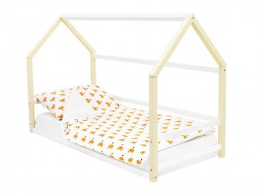 Детская кровать-домик Монтессори Svogen бежево-белый в Ревде - revda.magazinmebel.ru | фото - изображение 1