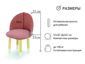 Детский мягкий стул Stumpa пудровый в Ревде - revda.magazinmebel.ru | фото - изображение 2