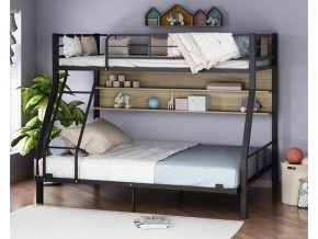 Двухъярусная кровать Гранада-1П 140 черный в Ревде - revda.magazinmebel.ru | фото