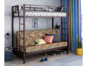 Двухъярусная кровать с диваном Мадлен Коричневая-марки в Ревде - revda.magazinmebel.ru | фото