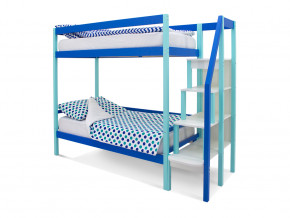 Двухъярусная кровать Svogen мятно-синий в Ревде - revda.magazinmebel.ru | фото - изображение 1