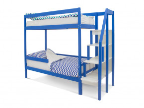 Двухъярусная кровать Svogen с бортиком синий в Ревде - revda.magazinmebel.ru | фото