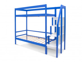 Двухъярусная кровать Svogen с бортиком синий в Ревде - revda.magazinmebel.ru | фото - изображение 2