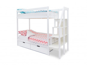 Двухъярусная кровать Svogen с ящиками белый в Ревде - revda.magazinmebel.ru | фото - изображение 1