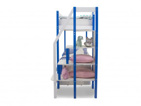 Двухъярусная кровать Svogen с ящиками и бортиком сине-белый в Ревде - revda.magazinmebel.ru | фото - изображение 3