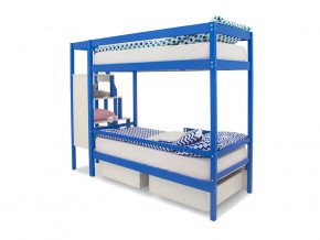 Двухъярусная кровать Svogen с ящиками и бортиком синий в Ревде - revda.magazinmebel.ru | фото - изображение 4