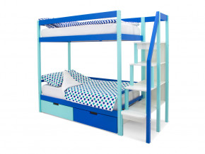 Двухъярусная кровать Svogen с ящиками мятно-синий в Ревде - revda.magazinmebel.ru | фото