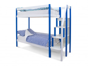 Двухъярусная кровать Svogen сине-белый в Ревде - revda.magazinmebel.ru | фото