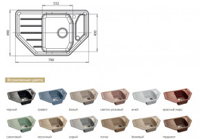 Каменная мойка GranFest Corner GF-C800E в Ревде - revda.magazinmebel.ru | фото - изображение 2