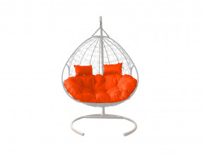Кокон Для двоих с ротангом оранжевая подушка в Ревде - revda.magazinmebel.ru | фото - изображение 1