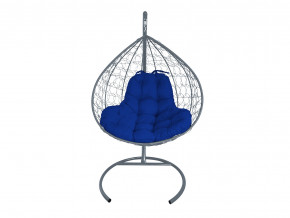 Кокон XL с ротангом синяя подушка в Ревде - revda.magazinmebel.ru | фото - изображение 1