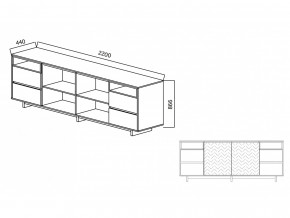 Комодино Moderno-2200 Ф1 в Ревде - revda.magazinmebel.ru | фото - изображение 3