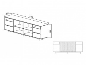 Комодино Moderno-2200 Ф4 в Ревде - revda.magazinmebel.ru | фото - изображение 4