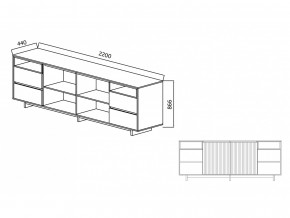 Комодино Moderno-2200 Ф5 в Ревде - revda.magazinmebel.ru | фото - изображение 4