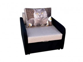 Кресло кровать Канзасик с подлокотниками кот с ромашками-2 в Ревде - revda.magazinmebel.ru | фото