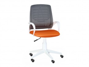 Кресло оператора Ирис white стандарт черный/оранжевый в Ревде - revda.magazinmebel.ru | фото - изображение 1