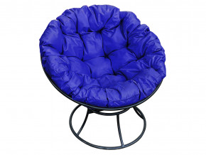 Кресло Папасан без ротанга синяя подушка в Ревде - revda.magazinmebel.ru | фото