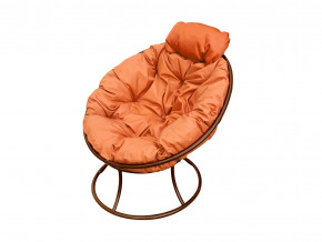 Кресло Папасан мини без ротанга оранжевая подушка в Ревде - revda.magazinmebel.ru | фото