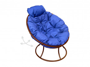 Кресло Папасан мини пружинка без ротанга синяя подушка в Ревде - revda.magazinmebel.ru | фото