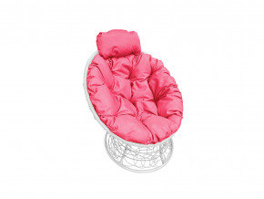 Кресло Папасан мини с ротангом розовая подушка в Ревде - revda.magazinmebel.ru | фото