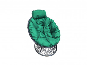 Кресло Папасан мини с ротангом зелёная подушка в Ревде - revda.magazinmebel.ru | фото - изображение 1