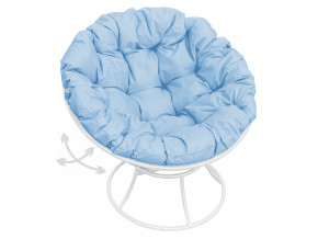 Кресло Папасан пружинка без ротанга голубая подушка в Ревде - revda.magazinmebel.ru | фото