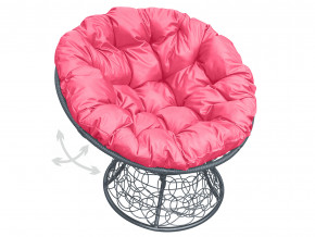 Кресло Папасан пружинка с ротангом розовая подушка в Ревде - revda.magazinmebel.ru | фото
