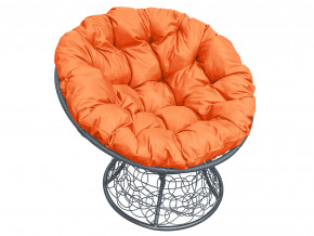 Кресло Папасан с ротангом оранжевая подушка в Ревде - revda.magazinmebel.ru | фото