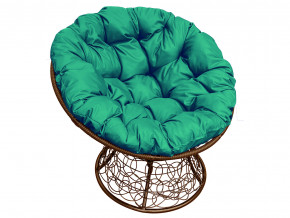 Кресло Папасан с ротангом зелёная подушка в Ревде - revda.magazinmebel.ru | фото