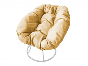 Кресло Пончик без ротанга бежевая подушка в Ревде - revda.magazinmebel.ru | фото