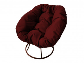 Кресло Пончик без ротанга бордовая подушка в Ревде - revda.magazinmebel.ru | фото - изображение 1