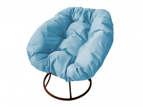 Кресло Пончик без ротанга голубая подушка в Ревде - revda.magazinmebel.ru | фото