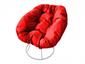 Кресло Пончик без ротанга красная подушка в Ревде - revda.magazinmebel.ru | фото