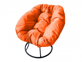 Кресло Пончик без ротанга оранжевая подушка в Ревде - revda.magazinmebel.ru | фото