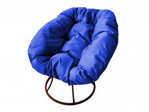 Кресло Пончик без ротанга синяя подушка в Ревде - revda.magazinmebel.ru | фото