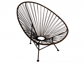 Кресло Ракушка с ротангом коричневый в Ревде - revda.magazinmebel.ru | фото