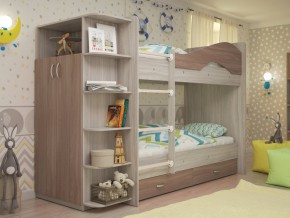 Кровать 2-х ярусная Мая с ящиками и шкафом на латофлексах шимо в Ревде - revda.magazinmebel.ru | фото