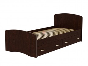 Кровать-6 одинарная с 2-мя ящиками 900*2000 венге в Ревде - revda.magazinmebel.ru | фото
