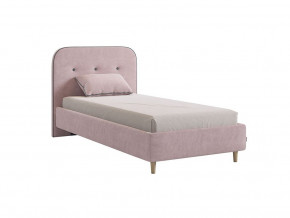 Кровать 900 Лео велюр нежно-розовый в Ревде - revda.magazinmebel.ru | фото - изображение 1