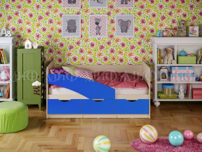 Кровать Бабочки 1600 Синий в Ревде - revda.magazinmebel.ru | фото