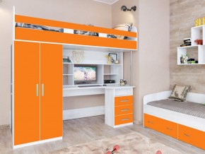 Кровать чердак Аракс винтерберг-оранжевый в Ревде - revda.magazinmebel.ru | фото