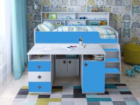 Кровать чердак Малыш-5 винтерберг-голубой в Ревде - revda.magazinmebel.ru | фото