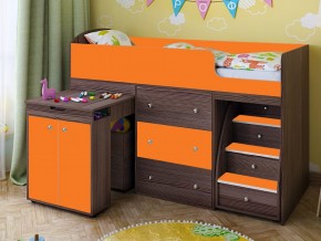 Кровать чердак Малыш 70х160 бодега-оранжевый в Ревде - revda.magazinmebel.ru | фото