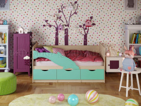 Кровать Дельфин-1 1600 Бирюза матовая в Ревде - revda.magazinmebel.ru | фото