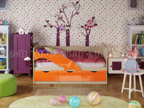 Кровать Дельфин-1 1600 Оранжевый металлик в Ревде - revda.magazinmebel.ru | фото