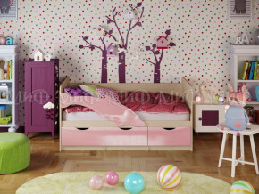 Кровать Дельфин-1 1600 Розовый металлик в Ревде - revda.magazinmebel.ru | фото