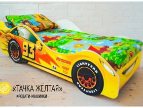 Кровать детская машина Тачка Желтая в Ревде - revda.magazinmebel.ru | фото