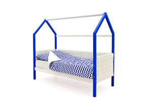 Кровать-домик мягкий Svogen сине-белый в Ревде - revda.magazinmebel.ru | фото